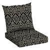 45"L x 22.7"W Black Medallion Deep-Seat Outdoor Seating Cushions (2 Pieces)