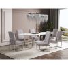 Manhattan Comfort Element Steel Velvet Dining Chair