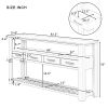 U_STYLE 62.2'' Modern Console Table Sofa Table for Living Room with 4 Drawers and 2 Shelves