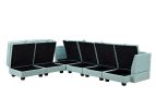 U_Style Modern Large U-Shape Modular Sectional Sofa, Convertible Sofa Bed with Reversible Chaise for Living Room, Storage Seat