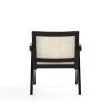 Manhattan Comfort Hamlet Accent Chair in Black and Natural Cane