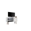Manhattan Comfort Liberty 42.52" Mid-Century Modern TV Stand with 2 Shelves and 1 Door in White