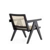 Manhattan Comfort Hamlet Accent Chair in Black and Natural Cane