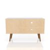 Manhattan Comfort Liberty 42.52" Mid-Century Modern TV Stand with 2 Shelves and 1 Door in White
