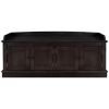 TREXM Storage Bench with 4 Doors and Adjustable Shelves, Shoe Bench with Removable Cushion for Living Room, Entryway (Espresso)