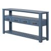 U_STYLE 62.2'' Modern Console Table Sofa Table for Living Room with 4 Drawers and 2 Shelves