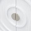 TREXM Retro Sideboarddoor with Circular Groove Design Round Metal Door Handle for Entrance, Dinning Room, Living Room (White)