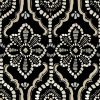 45"L x 22.7"W Black Medallion Deep-Seat Outdoor Seating Cushions (2 Pieces)