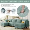 U_Style Modern Large U-Shape Modular Sectional Sofa, Convertible Sofa Bed with Reversible Chaise for Living Room, Storage Seat