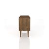 Manhattan Comfort Liberty 42.52" Mid-Century Modern TV Stand with 2 Shelves and 1 Door in Rustic Brown and Yellow