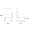 Manhattan Comfort Element Blue Velvet Dining Armchair