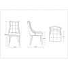 Manhattan Comfort Fifth Avenue Silver and Walnut Faux Leather Dining Chair (Set of Two)