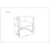 Manhattan Comfort Bali Tan and Black Faux Leather Dining Chair
