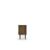 Manhattan Comfort Liberty 53.14" Mid-Century Modern TV Stand with 5 Shelves and 1 Door in Rustic Brown with Solid Wood Legs