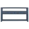 U_STYLE 62.2'' Modern Console Table Sofa Table for Living Room with 4 Drawers and 2 Shelves