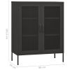 Storage Cabinet Anthracite 31.5"x13.8"x40" Steel
