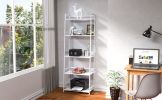 Bookshelf, Ladder Shelf, 4 Tier Tall Bookcase, Modern Open Book Case for Bedroom, Living Room, Office (White)
