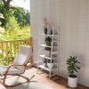 Bookshelf, Ladder Shelf, 4 Tier Tall Bookcase, Modern Open Book Case for Bedroom, Living Room, Office (White)