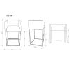 Manhattan Comfort Embassy 38 in. Grey and Black Metal Barstool