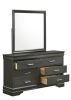 Modern Brooklyn 6 Drawer Dresser made with Wood in Gray