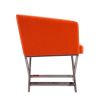 Manhattan Comfort Hollywood Orange and Polished Chrome Faux Leather Lounge Accent Chair