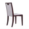 Manhattan Comfort Executor Silver and Walnut Faux Leather Dining Chairs (Set of Two)