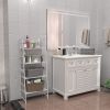 Bookshelf, Ladder Shelf, 4 Tier Tall Bookcase, Modern Open Book Case for Bedroom, Living Room, Office (White)