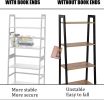 Bookshelf, Ladder Shelf, 4 Tier Tall Bookcase, Modern Open Book Case for Bedroom, Living Room, Office (White)