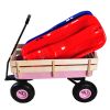 Outdoor&nbsp;Wagon&nbsp;All&nbsp;Terrain&nbsp;Pulling&nbsp;w/Wood&nbsp;Railing&nbsp;Air&nbsp;Tires&nbsp;Children&nbsp;Kid&nbsp;Garden