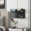 Metal Key Hooks with 3 Adjustable Baskets and 3 Hooks, Pegboards for wall Organizer