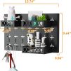Metal Key Hooks with 3 Adjustable Baskets and 3 Hooks, Pegboards for wall Organizer