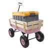 Outdoor&nbsp;Wagon&nbsp;All&nbsp;Terrain&nbsp;Pulling&nbsp;w/Wood&nbsp;Railing&nbsp;Air&nbsp;Tires&nbsp;Children&nbsp;Kid&nbsp;Garden
