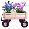 Outdoor&nbsp;Wagon&nbsp;All&nbsp;Terrain&nbsp;Pulling&nbsp;w/Wood&nbsp;Railing&nbsp;Air&nbsp;Tires&nbsp;Children&nbsp;Kid&nbsp;Garden