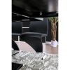 Contemporary Style Z-Shaped Chair Base 2pcs Dining Chairs Black Leatherette Chrome Finish Side Chair Dining Room Furniture