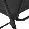 Greyson Steel and Sling Folding Outdoor Patio Armchair - Set of 2, Black