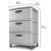 3 Weave Drawer Unit Cement