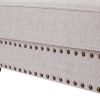 82" Chenille modern Upholstered Sofas 2 Seater Couches with Nails and Armrests (White)