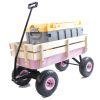 Outdoor&nbsp;Wagon&nbsp;All&nbsp;Terrain&nbsp;Pulling&nbsp;w/Wood&nbsp;Railing&nbsp;Air&nbsp;Tires&nbsp;Children&nbsp;Kid&nbsp;Garden