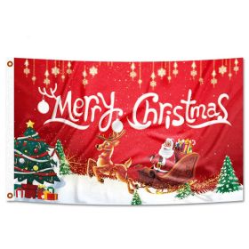 Christmas Party Decoration Festival Flag (Option: Pattern 4)