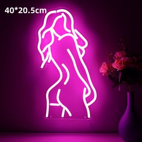LED Back Neon Light Bar Decoration Background Glowing Acrylic (Option: Style F-Adjustable Brightness-USB)