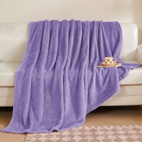 Bejirog Air Conditioning Berber Fleece Blanket (Option: Dark Purple-150x180cm)