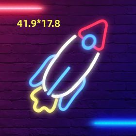 Led Neon Light Indoor And Outdoor Wall Decoration Luminous Advertising Spaceman Planet Pattern (Option: Style G-Adjustable Brightness-USB)