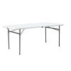 6 Foot Bi-Fold Plastic Folding Table, Black