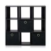 Simplistic 9-Cube Organizer with Bins