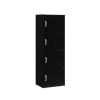 4-Shelf, 4-Door Bookcase