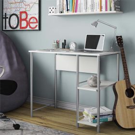Metal Student Computer Desk (Color: White)