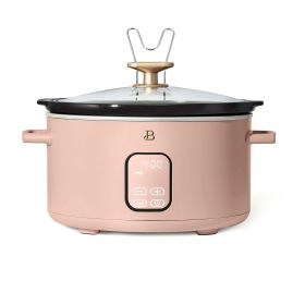 6 Qt Programmable Slow Cooker, Oyster Grey by Drew Barrymore (Color: Rose)
