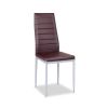 4 Pieces PVC Elegant Design Leather Dining Chairs with Solid Metal Legs