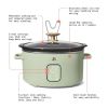 6 Qt Programmable Slow Cooker, Oyster Grey by Drew Barrymore