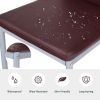 4 Pieces PVC Elegant Design Leather Dining Chairs with Solid Metal Legs
